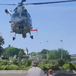 En direct. A Angers, l’arrivée spectaculaire d’un hélicoptère de la Marine nationale lance la Fête du Port