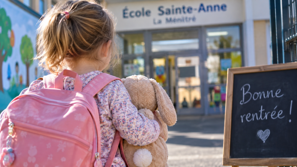 Elia, 3 ans, attend une AESH pour pouvoir suivre normalement sa première année de maternelle à La Ménitré.
