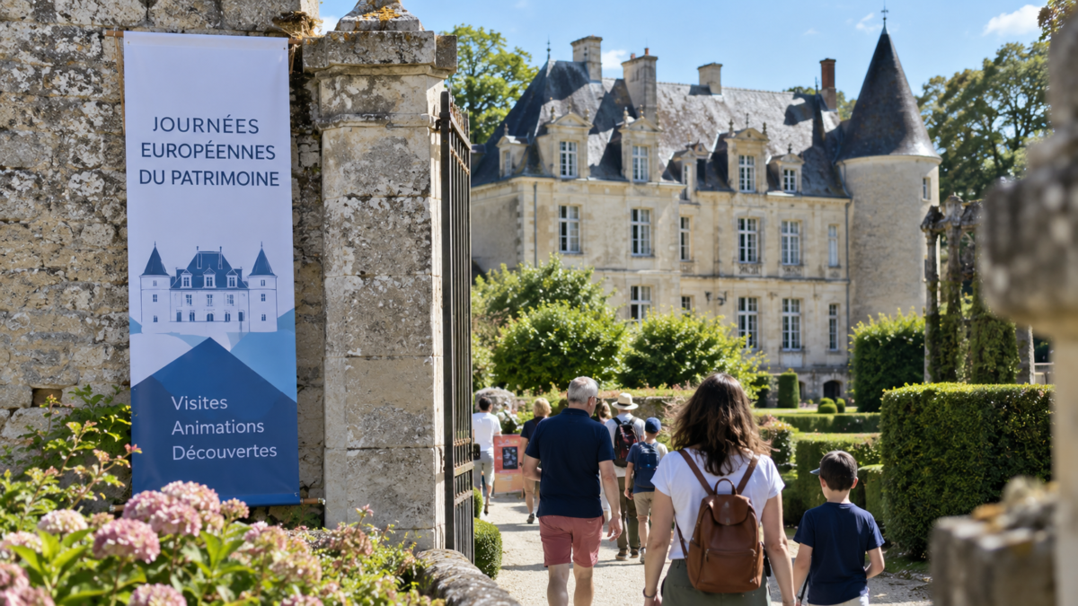 Les châteaux et demeures du Maine-et-Loire ouvrent leurs portes au public samedi 19 et dimanche 20 septembre pour les Journées européennes du patrimoine 2026.