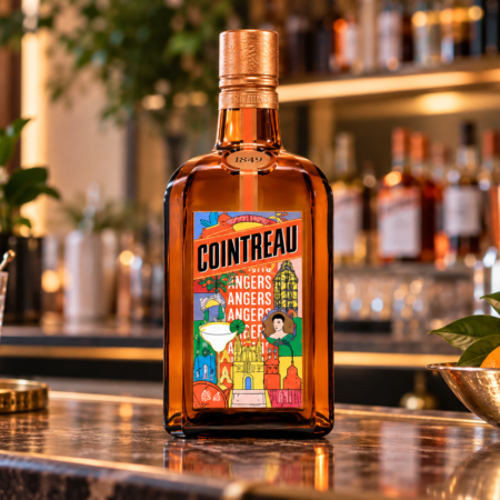Crédit Angers Info / Illustration : Cointreau dévoile une édition limitée à 5 122 bouteilles, avec une étiquette consacrée à Angers. Elle sera vendue exclusivement au Carré Cointreau.