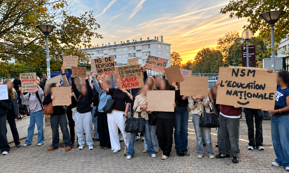 Au Mans, entre 1 200 et 1 400 lycéens et étudiants manifestent pour l’acte V de leur mobilisation Le mouvement des lycéens se poursuit ce matin au lycée Emmanuel-Mounier, dans le quartier Monplaisir à Angers. Des élèves sont présents avec des pancartes et des barricades ont été mises en place devant l’établissement.