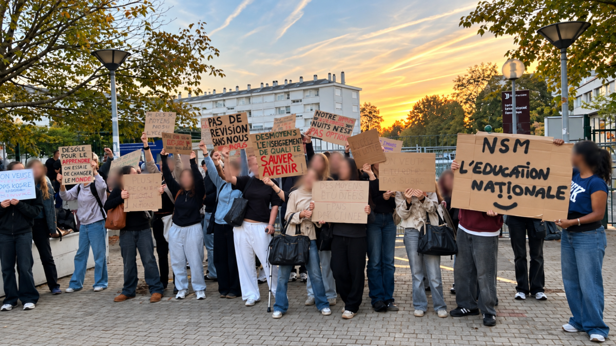 Le mouvement des lycéens se poursuit ce matin au lycée Emmanuel-Mounier, dans le quartier Monplaisir à Angers. Des élèves sont présents avec des pancartes et des barricades ont été mises en place devant l’établissement.