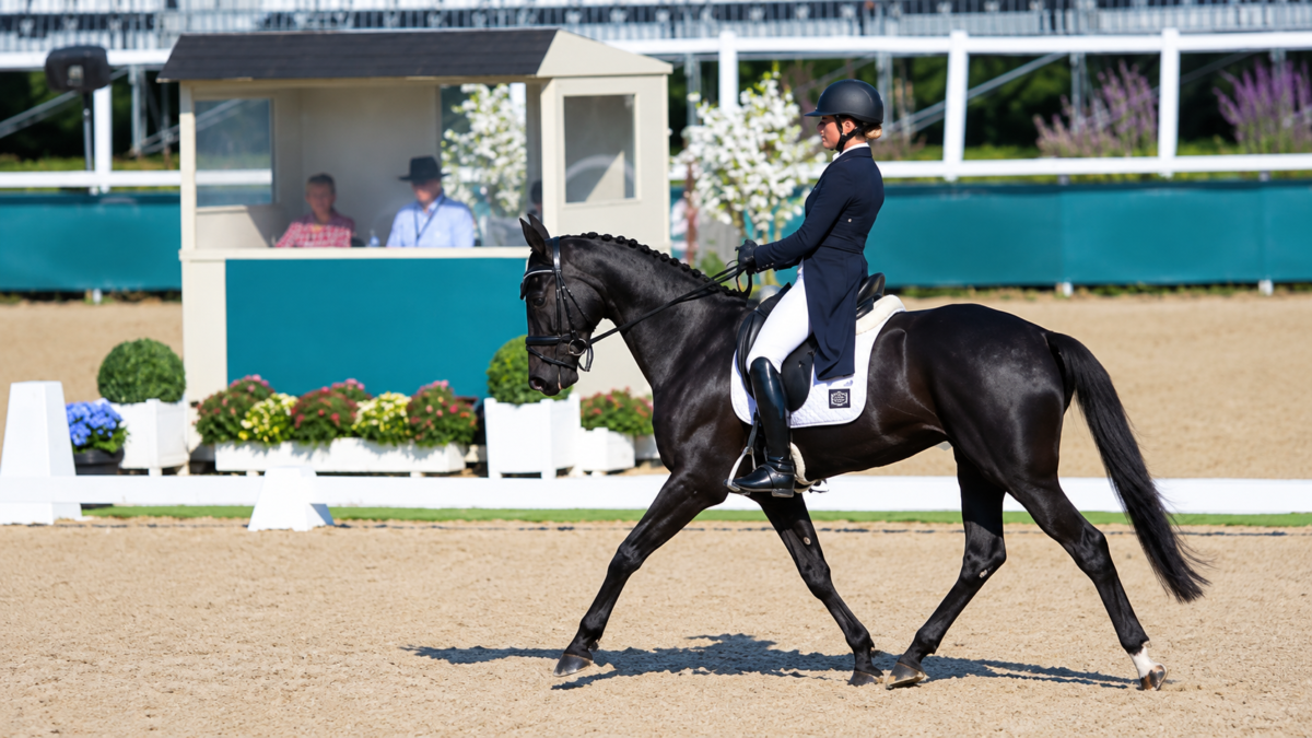 Crédit Angers Info / Lara de Liedekerke-Meier en tête provisoire du dressage des 7 ans