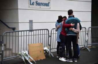 La résidence Le Surcouf, rue Maillé à Angers, après l’effondrement d’un balcon qui avait coûté la vie à quatre jeunes le 15 octobre 2016. - JEAN-FRANCOIS MONIER / AFP