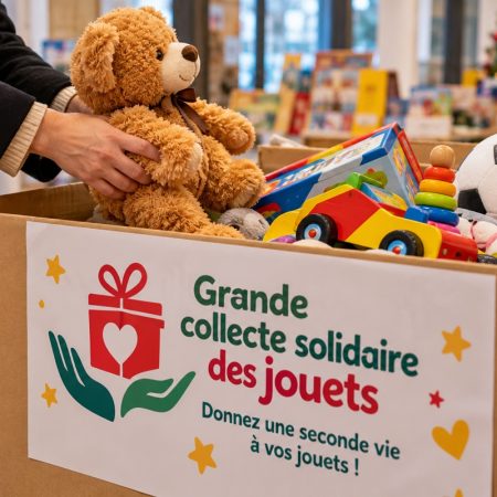 Crédit Angers Info / Illustration/ Du 1er au 30 novembre 2026, six points de collecte accueilleront les jouets en bon état à Angers. Les dons seront redistribués aux familles modestes.